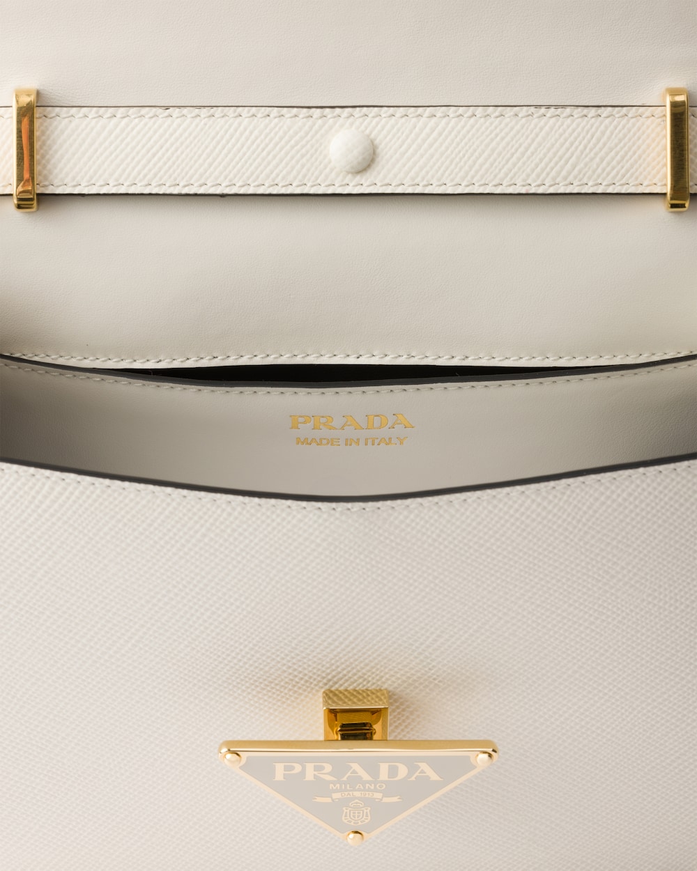 Saffiano Leather Flap Shoulder Bag - Image 3